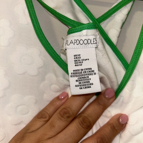 Floral White Kids Dress - Picture 5 of 5